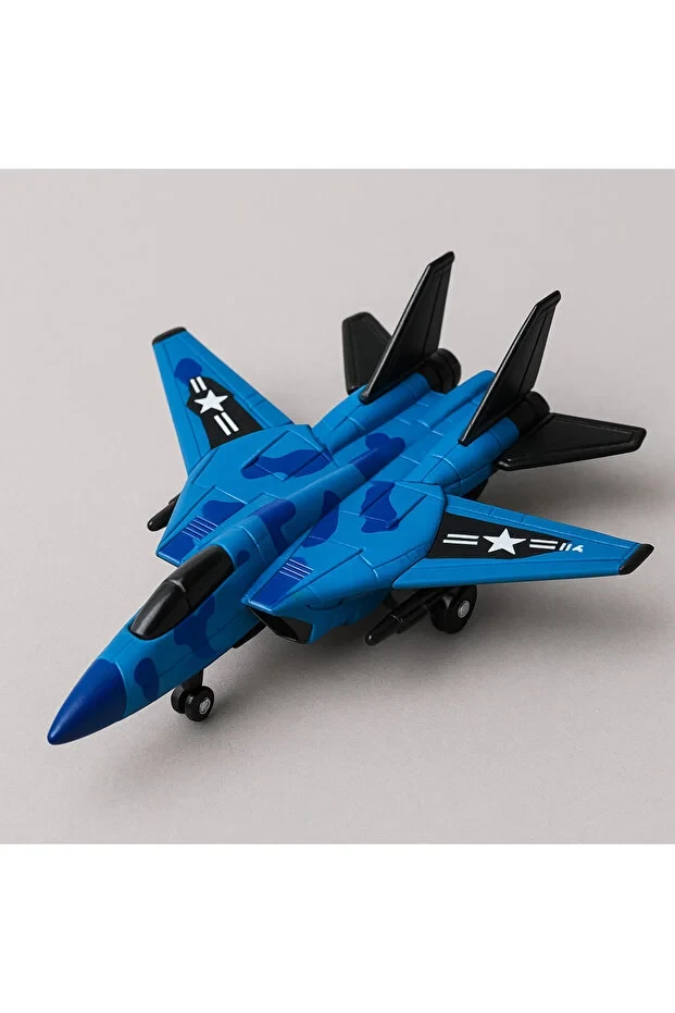 Diecast Metal Fighter Airplane Toy - Camouflage Fighter Airplane Model for Children Ages 3 and Up