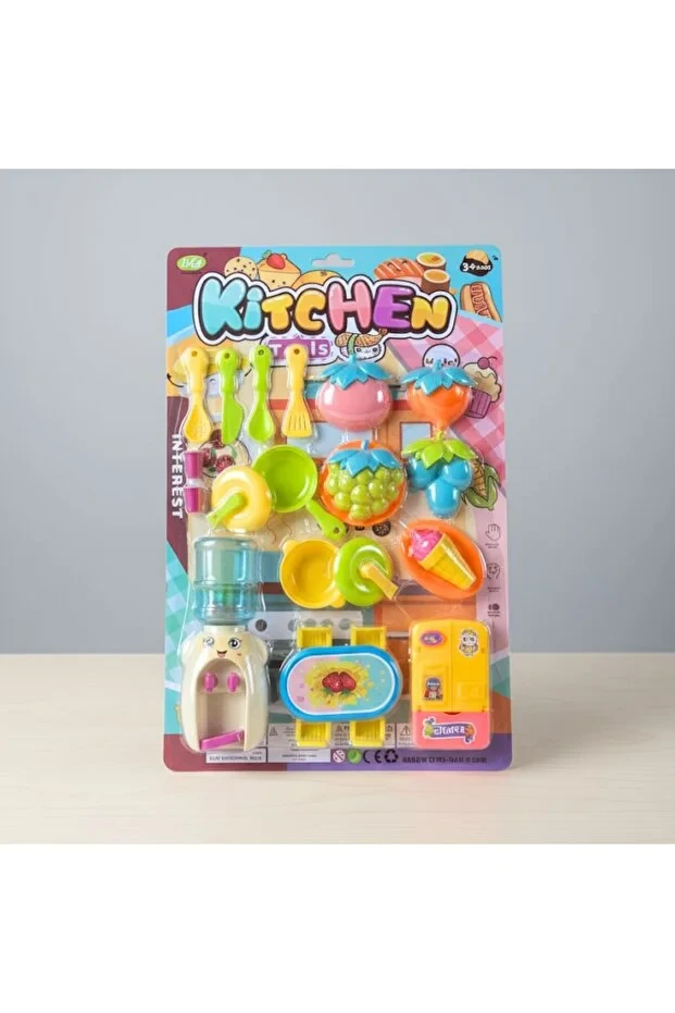 Kitchen Set - Colorful Pretend Cooking Set with Accessories for Children Ages 3 and Up