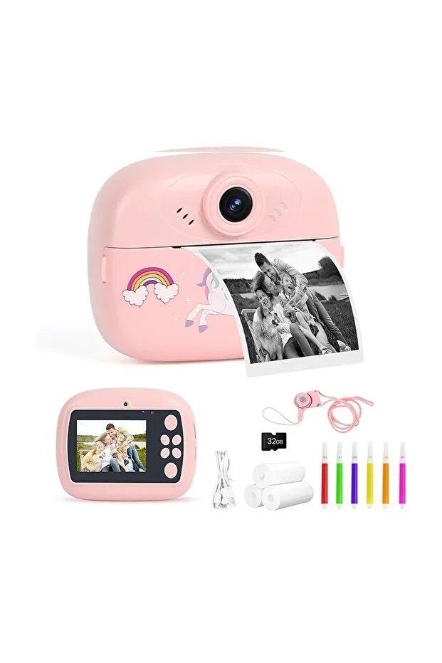 Instant printing camera for kids with thermal printer