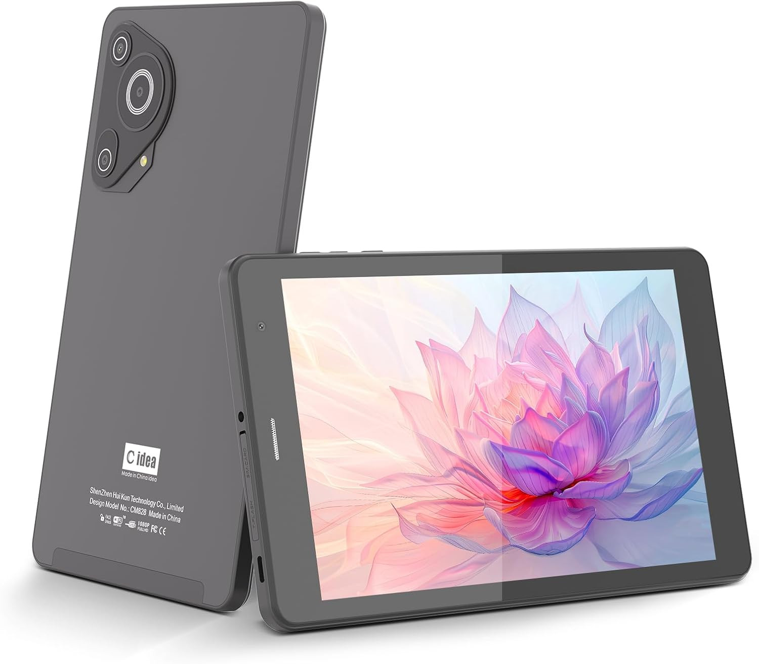 C idea 8 inch Tablet, Android 14.0 Tablet with SIM Card Slot Wifi/5G LTE 8GB RAM,512GB ROM Storage Dual 5MP+8MP Camera HD IPS Display, CM828 (Black)